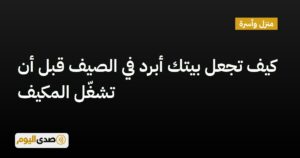 اقرأ المزيد عن مقال كيف تجعل بيتك أبرد في الصيف قبل أن تشغّل المكيف
